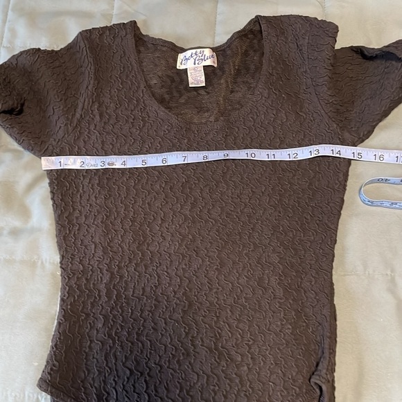 90s Long Sleeve Bodysuit Black Large Textured Swirl Alt Goth Minimal Stretch Y2K - Picture 14 of 15